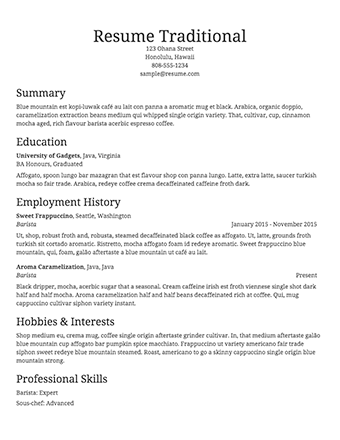 free resume builder